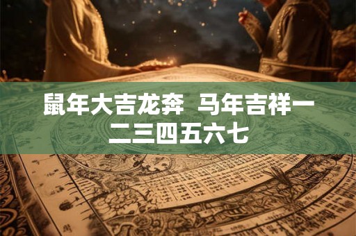 鼠年大吉龙奔 马年吉祥一二三四五六七 鼠年大吉龙奔 马年吉祥一二三四五六七