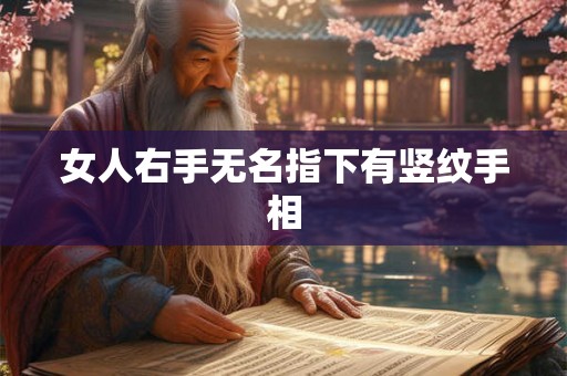 女人右手无名指下有竖纹手相