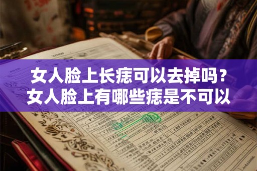 女人脸上长痣可以去掉吗?女人脸上有哪些痣是不可以去掉的? 女人脸上长痣可以去掉吗?女人脸上有哪些痣是不可以去掉的?