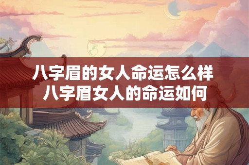 八字眉的女人命运怎么样 八字眉女人的命运如何