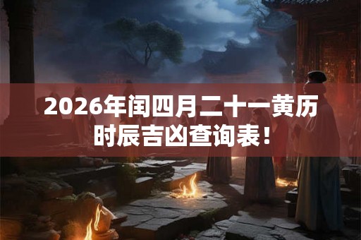 2026年闰四月二十一黄历时辰吉凶查询表！
