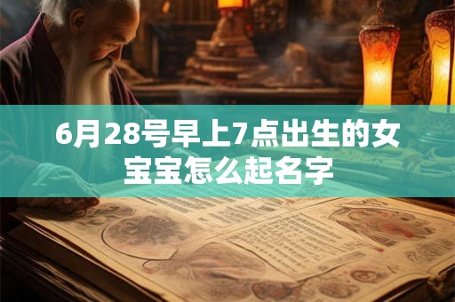 6月28号早上7点出生的女宝宝怎么起名字