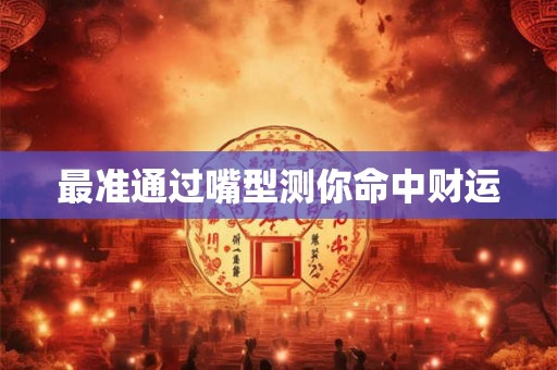 最准通过嘴型测你命中财运