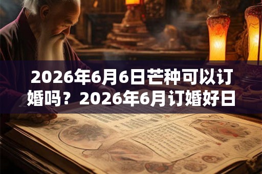 2026年6月6日芒种可以订婚吗？2026年6月订婚好日子
