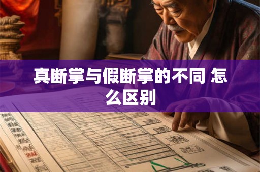 真断掌与假断掌的不同 怎么区别