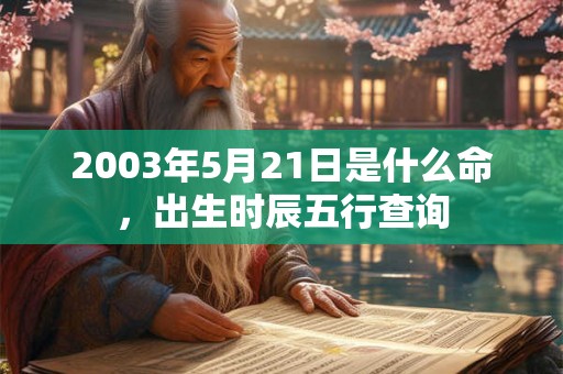 2003年5月21日是什么命，出生时辰五行查询