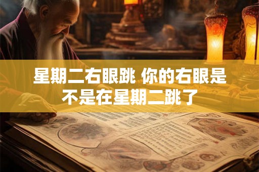 星期二右眼跳 你的右眼是不是在星期二跳了