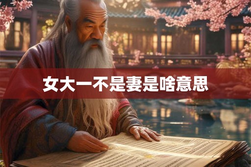 女大一不是妻是啥意思