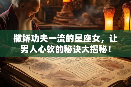 撒娇功夫一流的星座女，让男人心软的秘诀大揭秘！