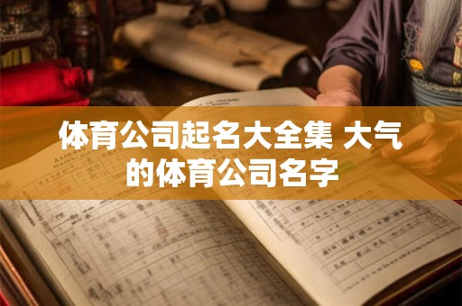 体育公司起名大全集 大气的体育公司名字