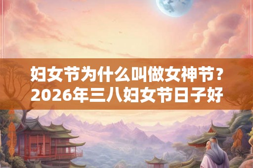 妇女节为什么叫做女神节？2026年三八妇女节日子好不好？