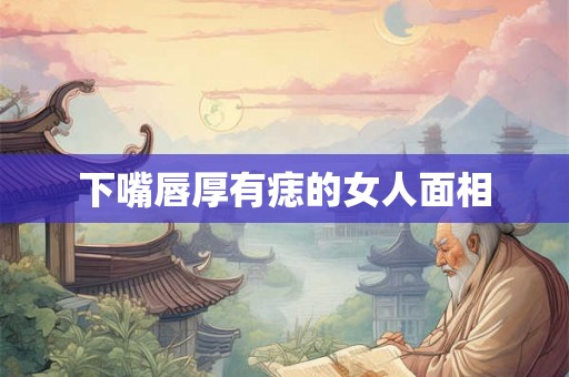 下嘴唇厚有痣的女人面相