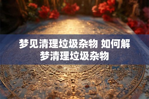 梦见清理垃圾杂物 如何解梦清理垃圾杂物