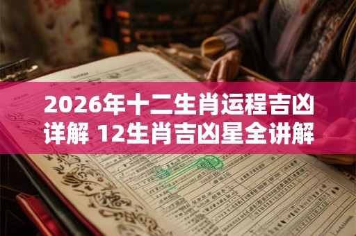 2026年十二生肖运程吉凶详解 12生肖吉凶星全讲解