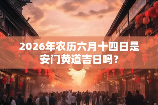 2026年农历六月十四日是安门黄道吉日吗？
