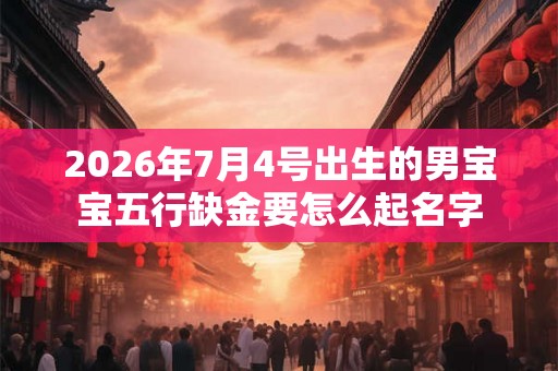 2026年7月4号出生的男宝宝五行缺金要怎么起名字