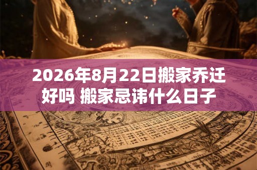 2026年8月22日搬家乔迁好吗 搬家忌讳什么日子