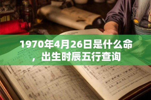 1970年4月26日是什么命，出生时辰五行查询
