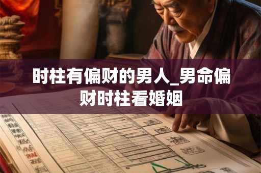 时柱有偏财的男人_男命偏财时柱看婚姻