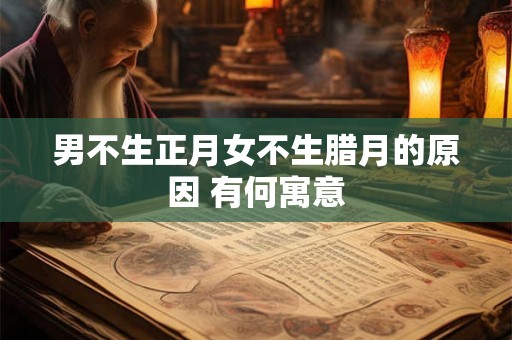 男不生正月女不生腊月的原因 有何寓意