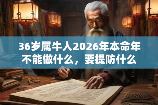 36岁属牛人2026年本命年不能做什么,要提防什么 36岁属牛人2026年本命年不能做什么,要提防什么