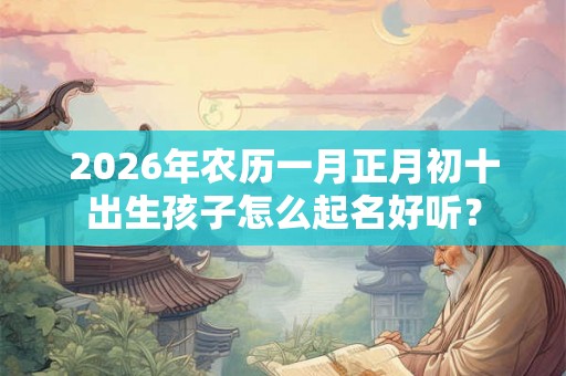 2026年农历一月正月初十出生孩子怎么起名好听? 2026年农历一月正月初十出生孩子怎么起名好听?
