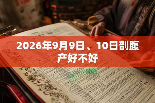 2026年9月9日、10日剖腹产好不好