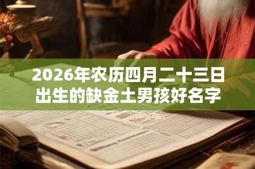 2026年农历四月二十三日出生的缺金土男孩好名字