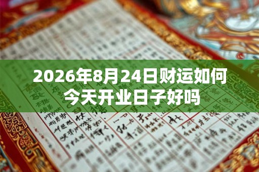 2026年8月24日财运如何 今天开业日子好吗