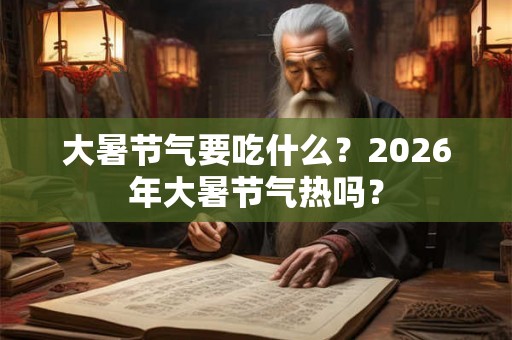 大暑节气要吃什么？2026年大暑节气热吗？