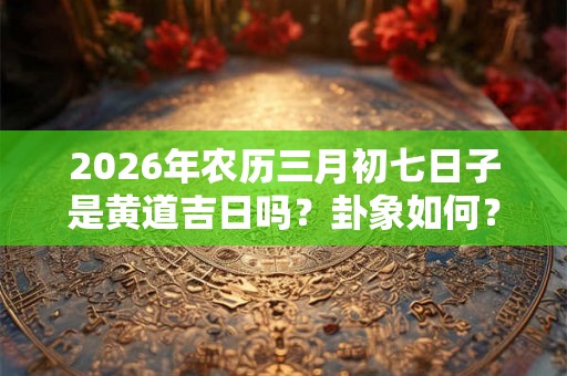 2026年农历三月初七日子是黄道吉日吗？卦象如何？