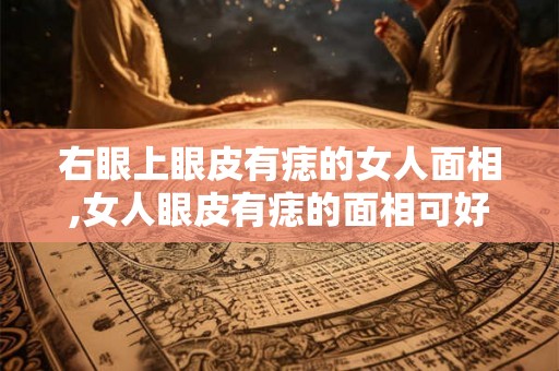 右眼上眼皮有痣的女人面相,女人眼皮有痣的面相可好