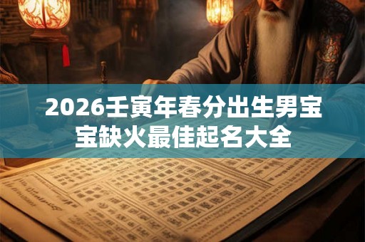 2026壬寅年春分出生男宝宝缺火最佳起名大全