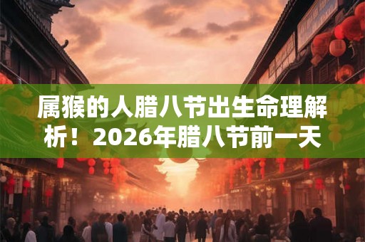属猴的人腊八节出生命理解析！2026年腊八节前一天是吉日
