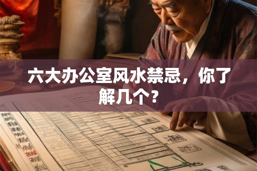 六大办公室风水禁忌，你了解几个？