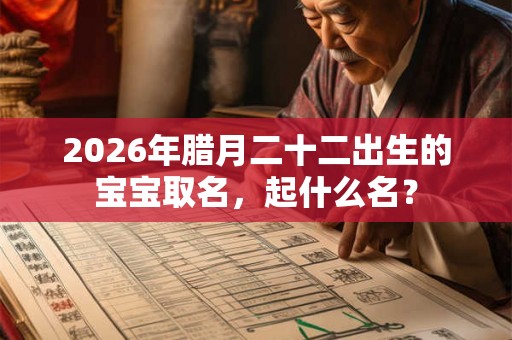 2026年腊月二十二出生的宝宝取名,起什么名? 2026年腊月二十二出生的宝宝取名,起什么名?