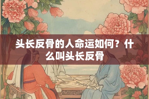头长反骨的人命运如何?什么叫头长反骨 头长反骨的人命运如何?什么叫头长反骨