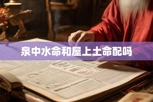 泉中水命和屋上土命配吗