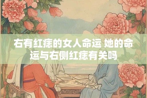 右有红痣的女人命运 她的命运与右侧红痣有关吗