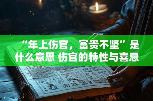 “年上伤官，富贵不坚”是什么意思 伤官的特性与喜忌