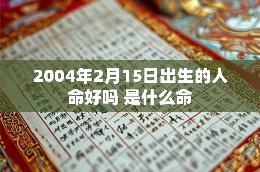 2004年2月15日出生的人命好吗 是什么命
