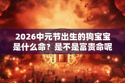 2026中元节出生的狗宝宝是什么命?是不是富贵命呢? 2026中元节出生的狗宝宝是什么命?是不是富贵命呢?