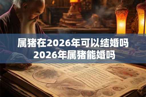 属猪在2026年可以结婚吗 2026年属猪能婚吗