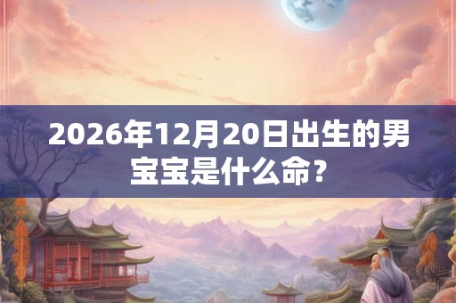 2026年12月20日出生的男宝宝是什么命？