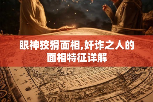 眼神狡猾面相,奸诈之人的面相特征详解