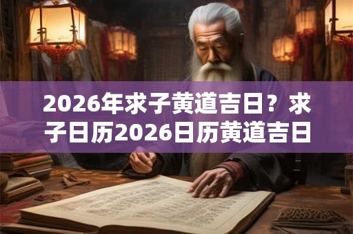 2026年求子黄道吉日？求子日历2026日历黄道吉日求子