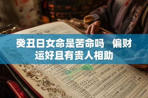 癸丑日女命是苦命吗   偏财运好且有贵人相助