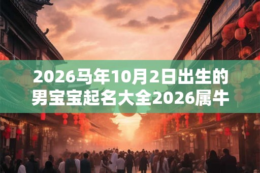 2026马年10月2日出生的男宝宝起名大全2026属牛 2026马年10月2日出生的男宝宝起名大全2026属牛