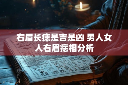 右眉长痣是吉是凶 男人女人右眉痣相分析