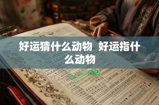 好运猜什么动物  好运指什么动物